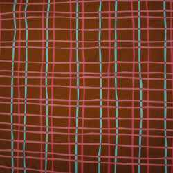 Poppy cotton popline - Caramel tiles - Calissone