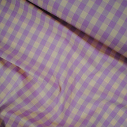 Coton vichy fil teint - Lilas et Bubble - Calissone