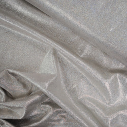 Iridescent silver fluid linen viscose - Calissone