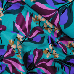 VISCOSE Stretch - Spring Garden Bleu -AT - Nerida Hansen - Calissone