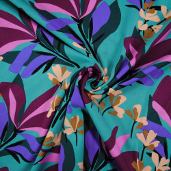 VISCOSE Stretch - Spring Garden Bleu -AT - Nerida Hansen - Calissone