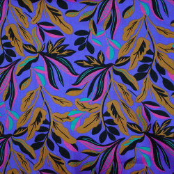 Floral cotton satin Lush leaves - Nerida Hansen - Calissone