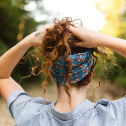 Cotton scarf / Bandana 55cm - Blue Mood - Calissone
