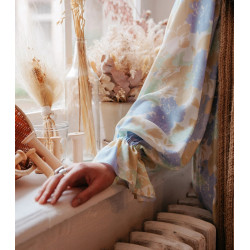Viscose peonies - celestial - Calissone