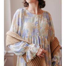 Viscose peonies - celestial - Calissone