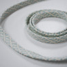 Flat woven cord 7mm - Nile / ecru green - Calissone