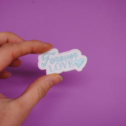Patchs tissés thermocollants "Forever Love" (3 écussons) - Calissone