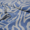Viscose lin zèbre - Bleu ciel et blanc - Calissone