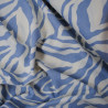 Viscose lin zèbre - Bleu ciel et blanc - Calissone