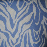 Viscose lin zèbre - Bleu ciel et blanc - Calissone