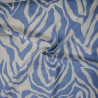 Viscose lin zèbre - Bleu ciel et blanc - Calissone