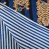 Double-sided quilted Block print - Blue tiger - Calissone