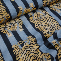 Indian fabric Tiger Gray (coupon) - Calissone