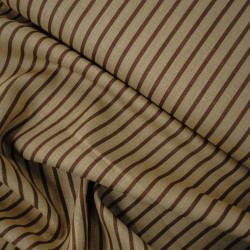 Striped woven linen - Natural and brown - Calissone