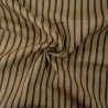 Striped woven linen - Natural and brown - Calissone