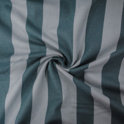 Striped cotton flannel - green - Calissone