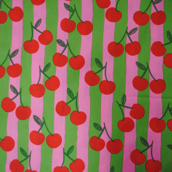 Poppy cotton poplin - Cherries - Calissone