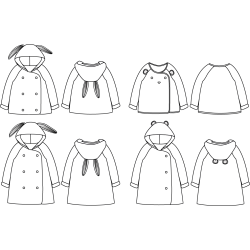 Patron gilet, veste et peignoir GRAND’OURSE KIDS 3-12A - Calissone