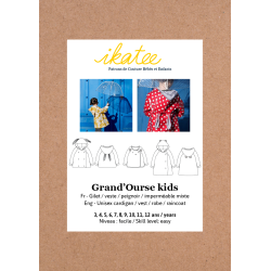 Vest, jacket and bathrobe pattern GRAND’OURSE KIDS 3-12A - Calissone