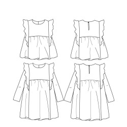 Patron blouse et robe STELLA 3-12A - Calissone