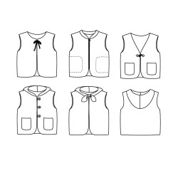 Sleeveless vest pattern Vienna 1m-4a - Calissone