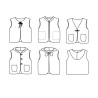 Sleeveless vest pattern Vienna 1m-4a - Calissone