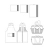 Osaka kitchen accessories pattern - Calissone