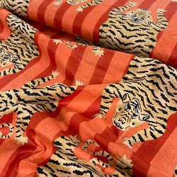 Indian fabric Tiger Orange - Calissone