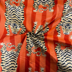 Indian fabric Tiger Orange - Calissone