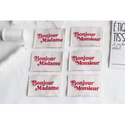 LPMC labels - Hello Madam/Hello Sir (red) - Calissone
