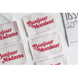 LPMC labels - Hello Madam/Hello Sir (red) - Calissone