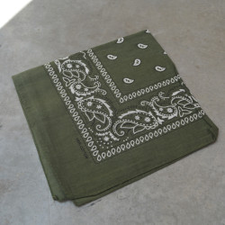 Carré de coton bandana 55cm - Motif cachemire - Calissone
