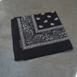Carré de coton bandana 55cm - Motif cachemire - Calissone