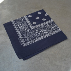 Carré de coton bandana 55cm - Motif cachemire - Calissone