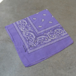 Carré de coton bandana 55cm - Motif cachemire - Calissone
