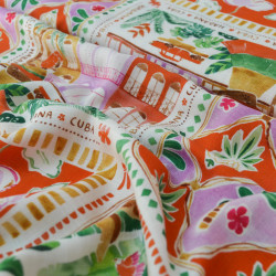 Textured viscose - Azulejos - Calissone