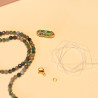 DIY Jewelry Kit - necklace made of natural Indian Agate stones - Calissone