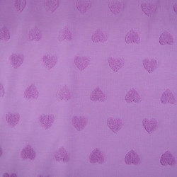 Jersey éponge coeur - Lilas - Calissone