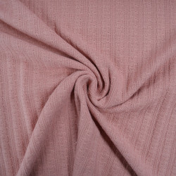 Knitted cotton knit - Powder pink - Calissone