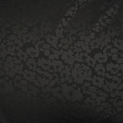 Jacquard végétal satin - Noir - Calissone