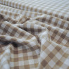 Vichy sand cotton - Large tiles - Calissone