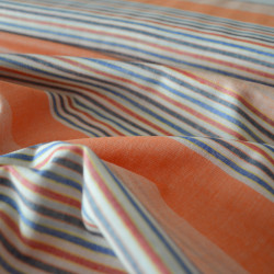Striped woven cotton - Orange - Calissone