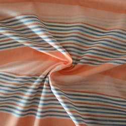 Striped woven cotton - Orange - Calissone