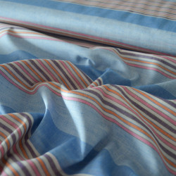 Striped woven cotton - Blue - Calissone