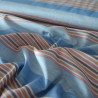 Coton tissé à rayures - Bleu - Calissone