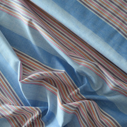 Striped woven cotton - Blue - Calissone