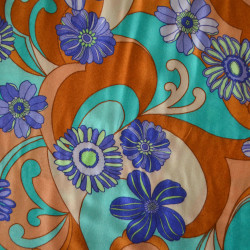Viscose fleurs psychédéliques - Calissone