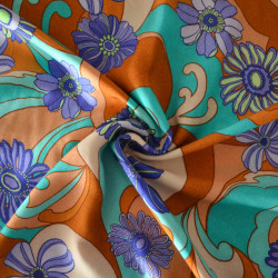 Viscose fleurs psychédéliques - Calissone