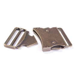 Boucles clip + coulisse 40mm - Laiton (Kit banana) - Calissone