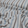 Cotton Seersucker Striks - Brown and Blue - Calissone